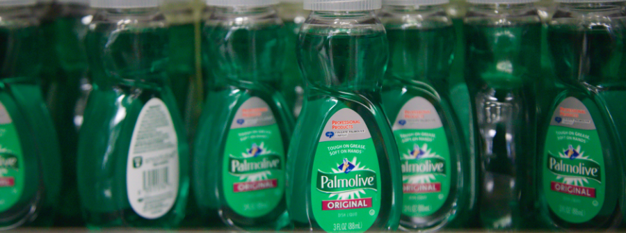 1 of 7, Mini dish soap bottles on a shelf