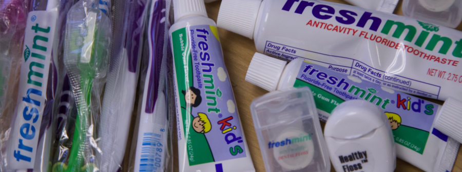 4 of 7, Mini toothpaste bottles and floss containers